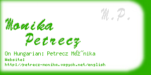 monika petrecz business card